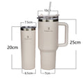 Copo Térmico 1,2L com Canudo – Inox 304, Tampa 2 em 1, Alta Isolação