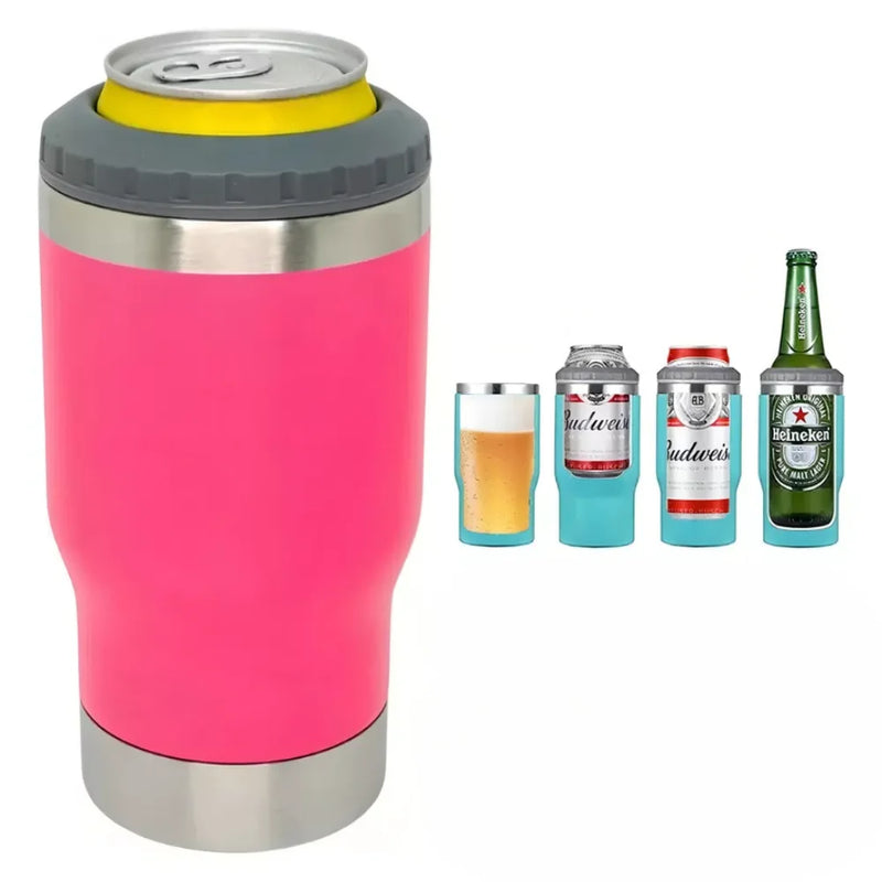 Copo Térmico 5 em 1 Inox 420ml – Versátil, Compacto e Conserva até 24h Gelado!