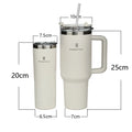 Copo Térmico 1,2L com Canudo – Inox 304, Tampa 2 em 1, Alta Isolação