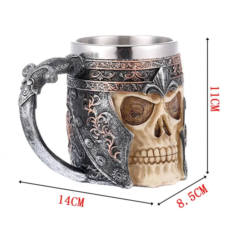 Caneca Viking Estilo Madeira com Isolamento Térmico – 500ml