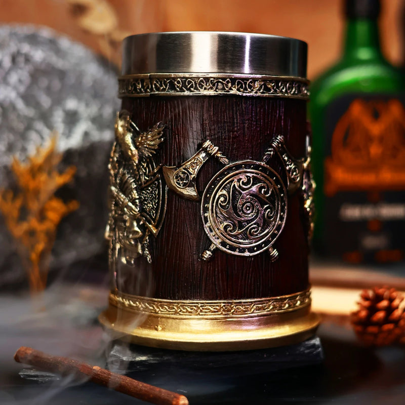 Caneca Viking Dragão com Aço Inox – 600ml