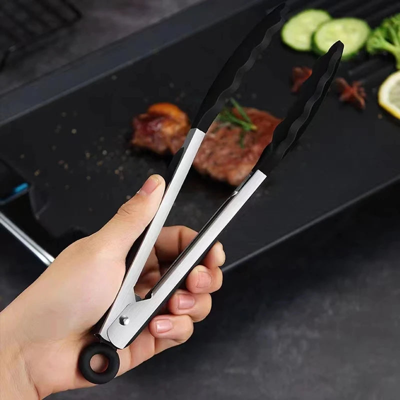 Pegador de Alimentos Inox com Silicone - 18cm