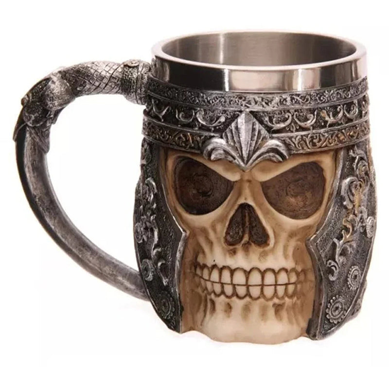 Caneca Viking Estilo Madeira com Isolamento Térmico – 500ml